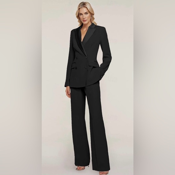 TS Couture Pants - NWT TS Couture Elegant Formal Suit with Satin Lapel